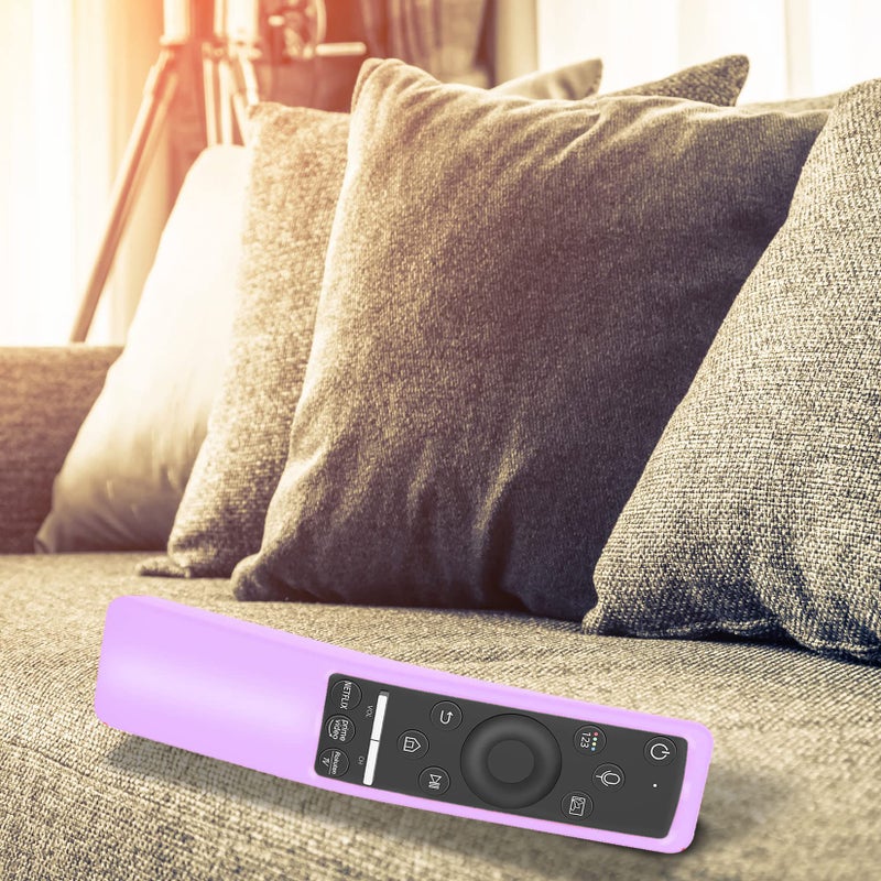 Lambcare Case Compatible with Samsung Smart TV Remote Controller BN59 Series, Light Weight Silicone Cover Protector Shockproof Anti-Slip Remote Skin Sleeve - Purple - Image 3